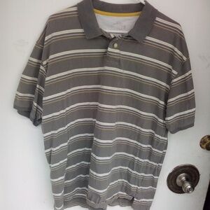 VINTAGE 80s Wrangler Striped Western Button Up Polo Shirt USA Made Size Large